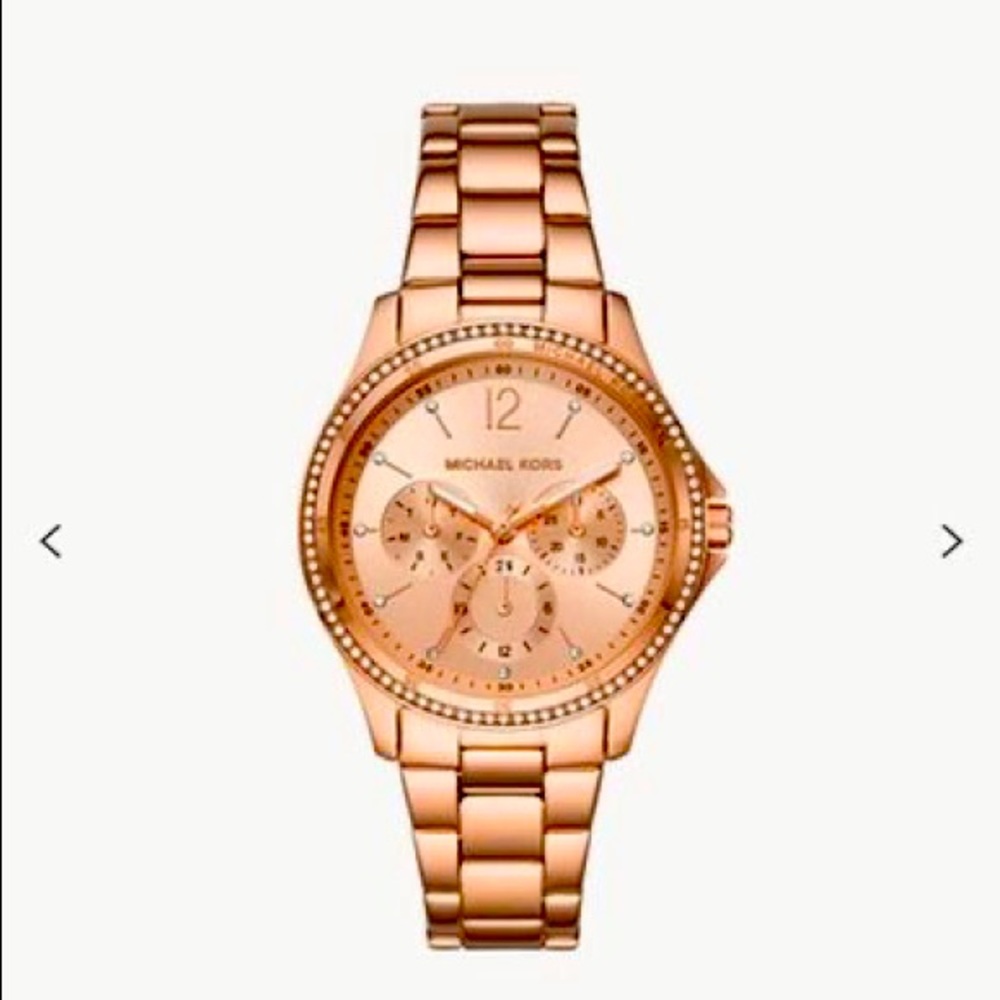 MK rose gold watch
